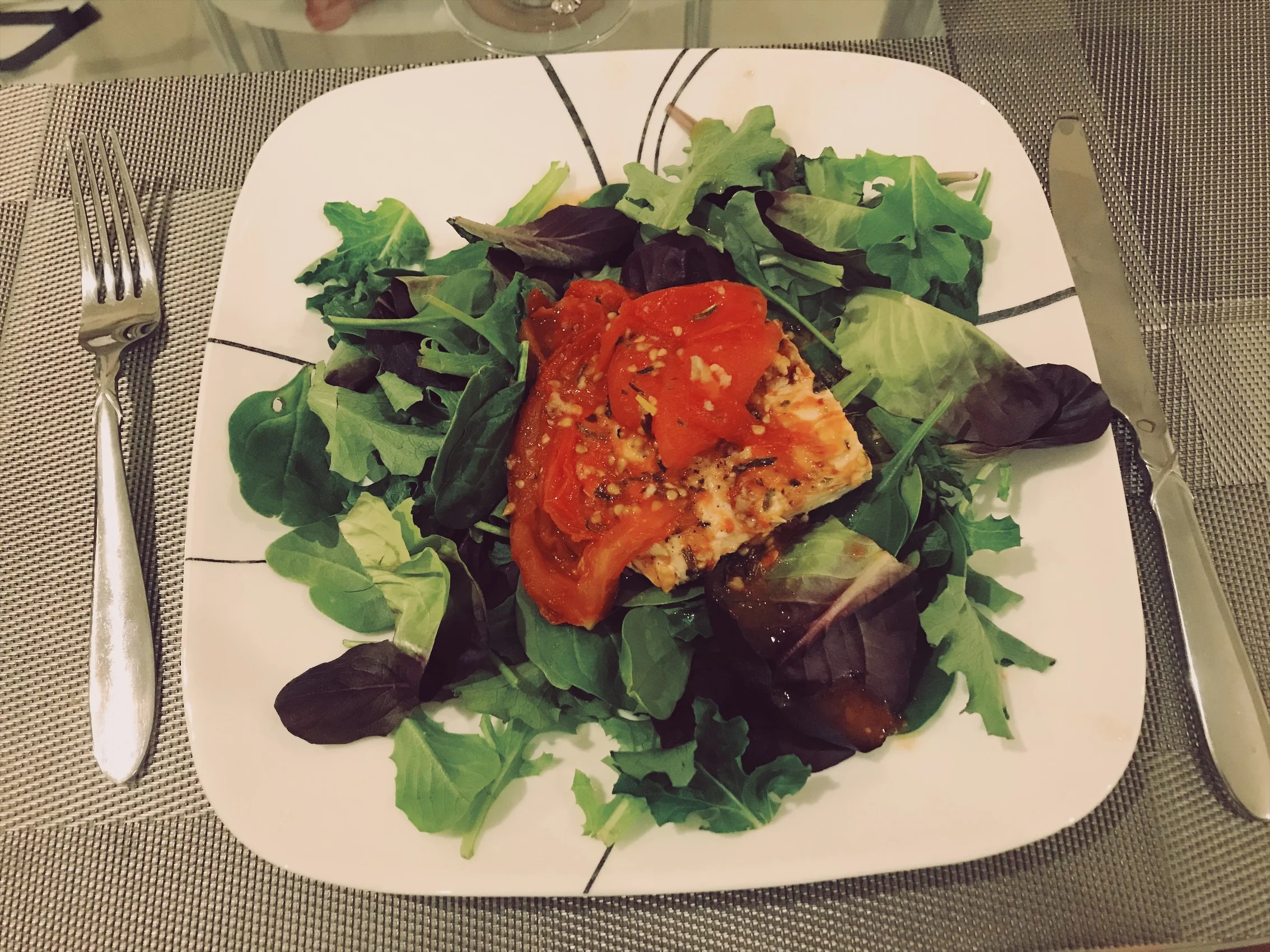 Grilled Chicken Breast with Roasted Vine Tomatoes