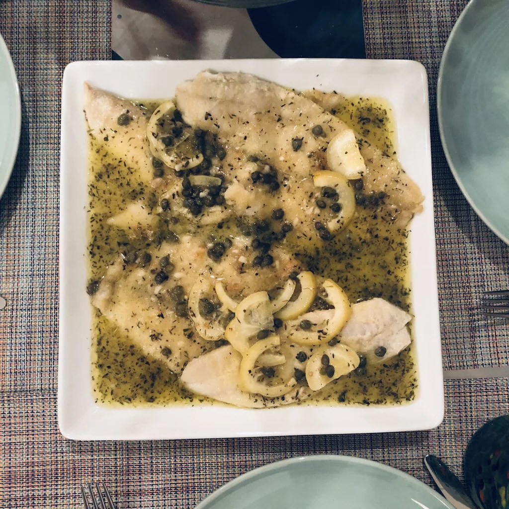 Sole Filet in Lemon-Caper Sauce