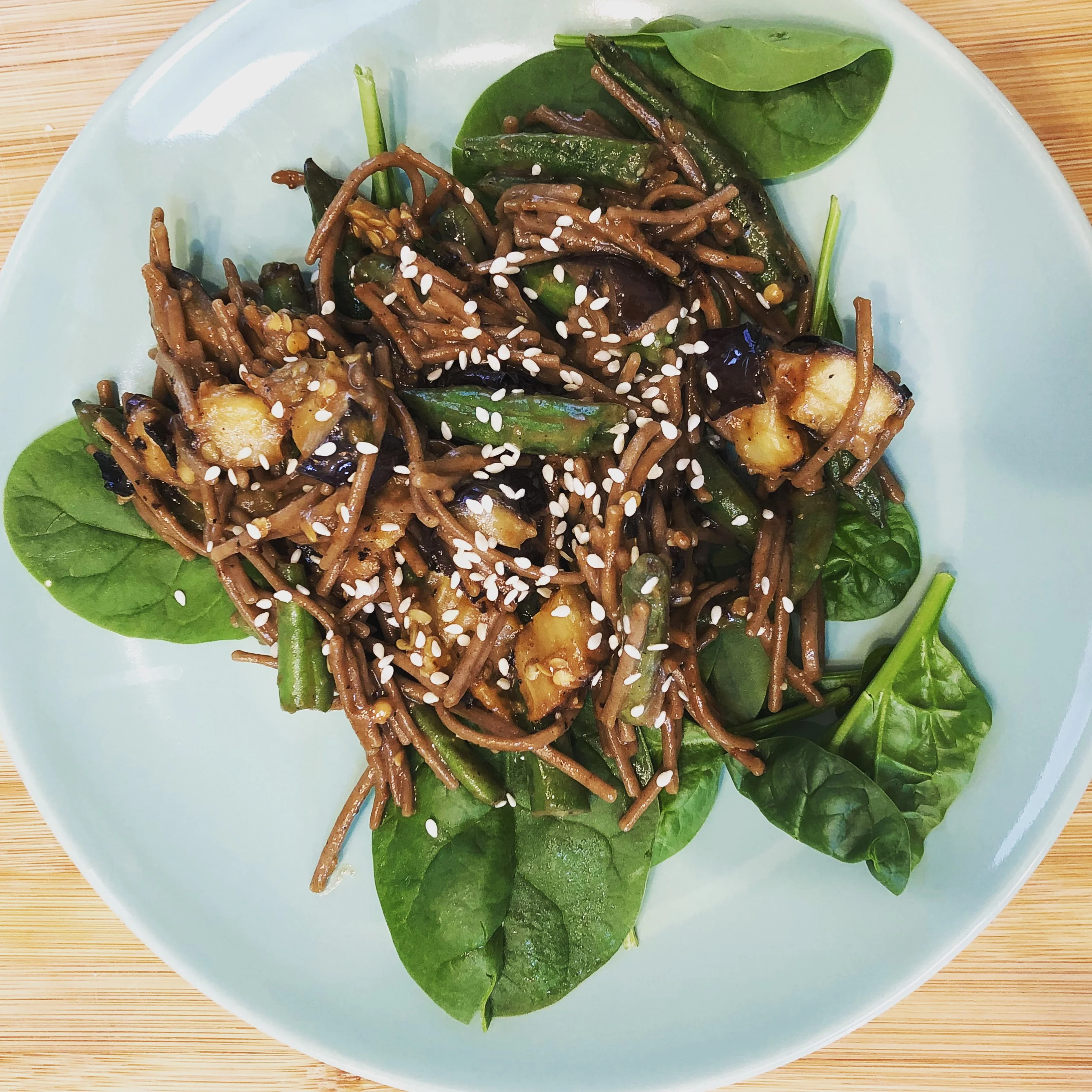 Miso Eggplant and Buckwheat Noodles (Soba)